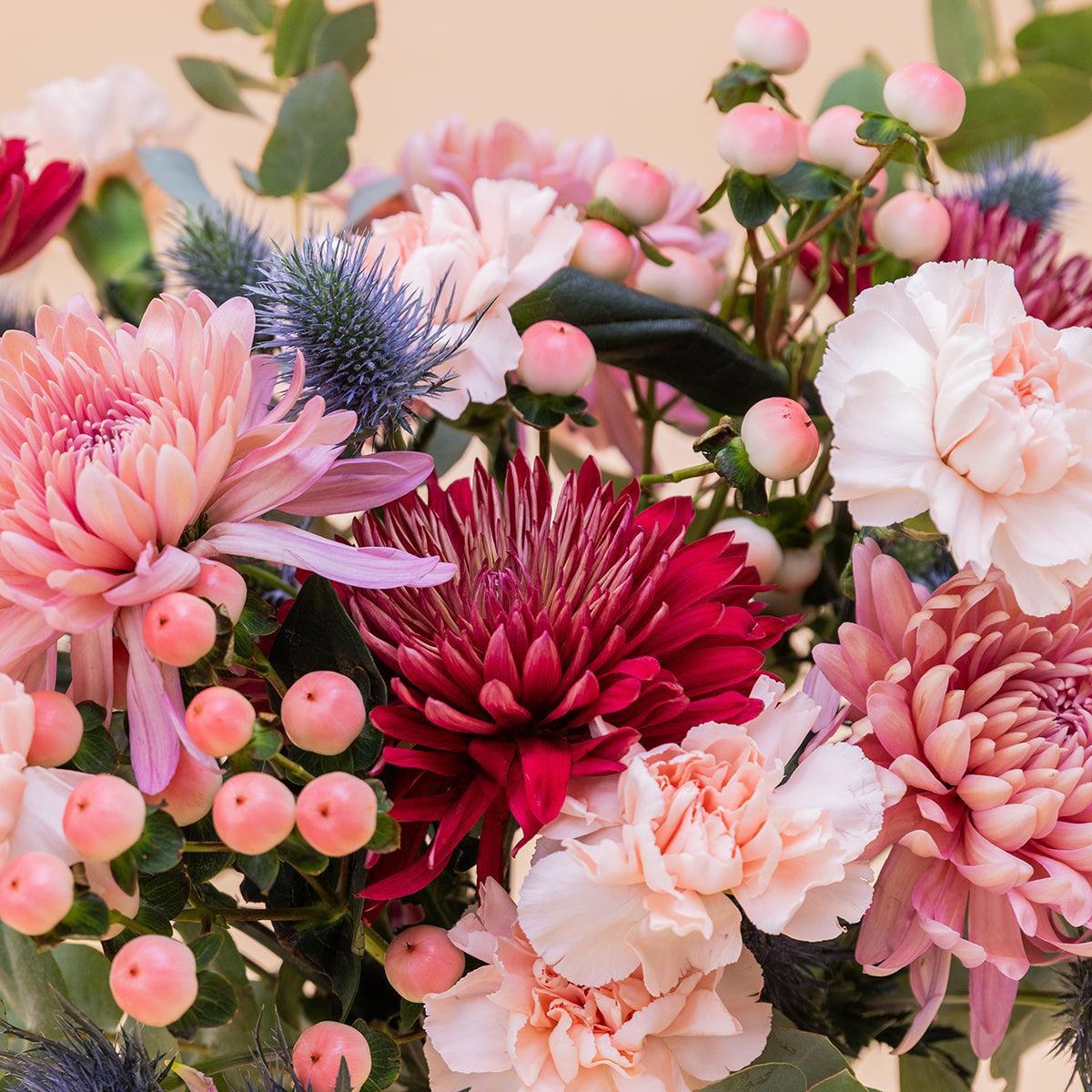 The Merlot – Blue and Burgundy Flower Bouquet