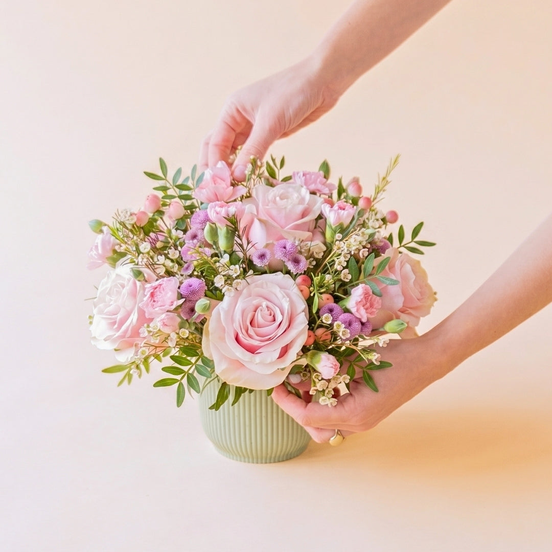 The Sweet One – Pink Rose Arrangement